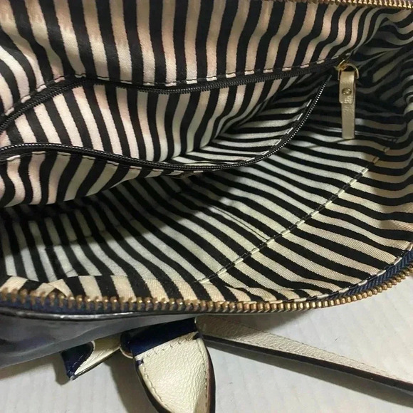 Kate spade navy blue leather satchel handbag - Picture 6 of 11